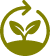Sustainability icon representing eco-friendly construction
